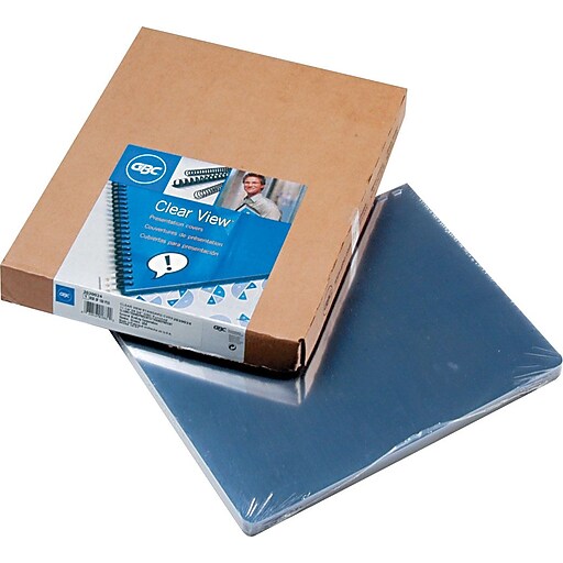 GBC ClearView® Presentation Covers, Standard Clear PrePunched, 100