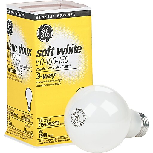 Shop Staples for GE 3Way Light Bulbs, 51/100/150 Watt