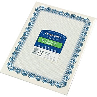 Geopaper Certificates, 8.5" x 11", 50/Pack (GEO22901)