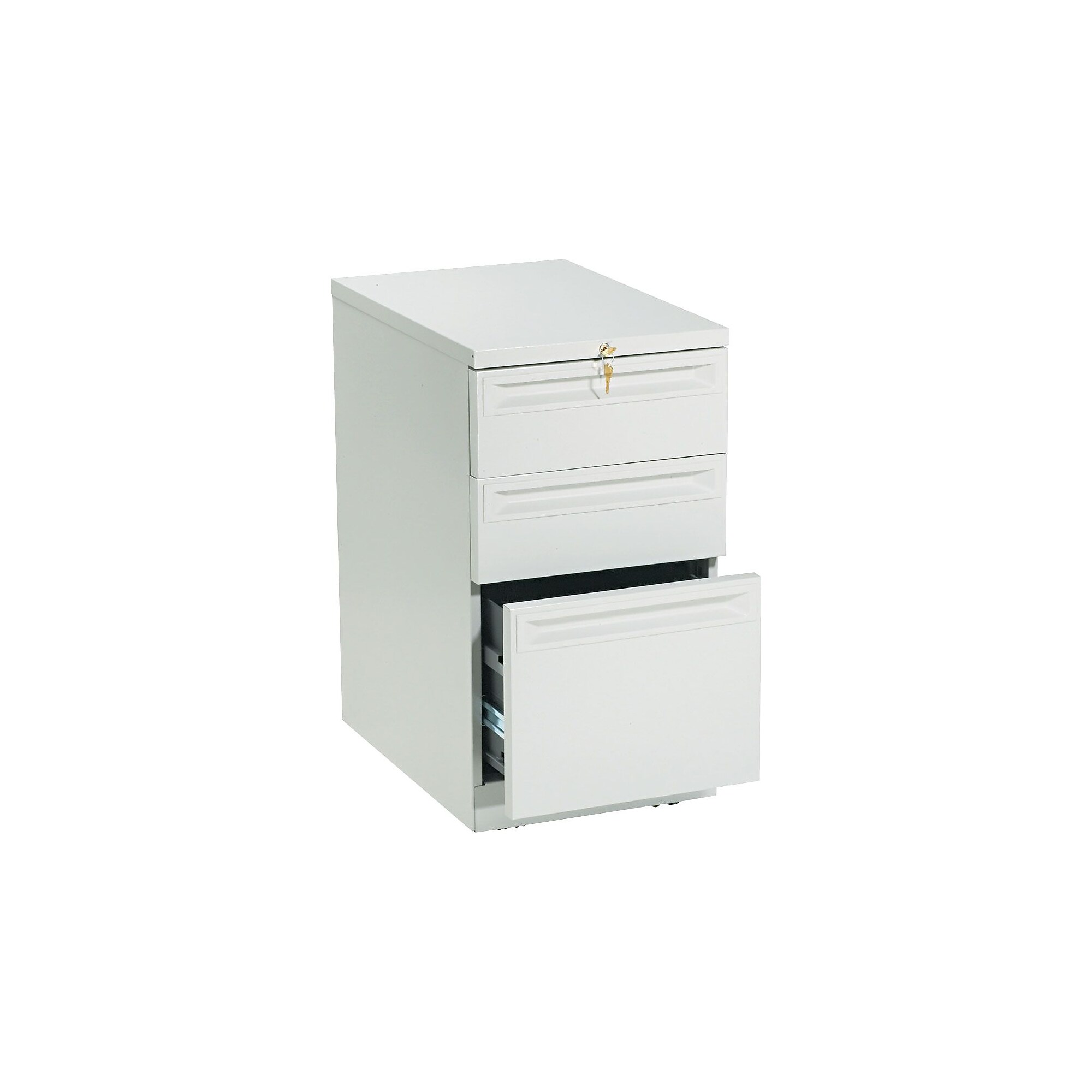 HON 38000 Series 3-Drawer Mobile Vertical File Cabinet, Letter Size, Lockable, 28″H x 15″W x 22.87″D, Light Gray (H18723KQ) Sansujyuku sansujyuku.com