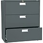 HON® Brigade® 600 Series Lateral Files; 3-Drawer, 36" Wide, Charcoal~#|#~s0163608_sc7