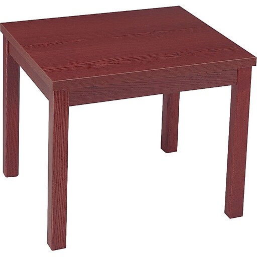 HON® Reception Room Furniture in Mahogany Finish, End Table Staples
