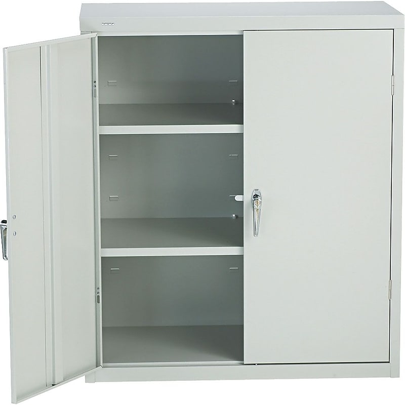 HON® Brigade® Steel Storage Cabinet, Assembled, 42Hx36Wx18D", Light Gray image 1