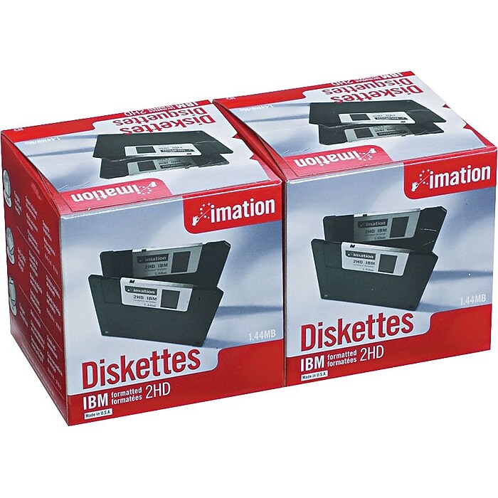Lot De 10 Disquettes 3,5" Imation 1,44 Mo - Format DOS, Pour Archives Ou Rétro-informatique