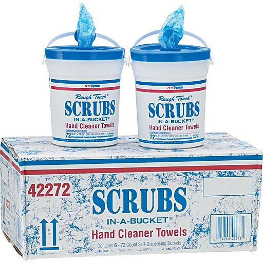 Scrubs® Cloth Hand Cleaner Towel, Citrus, 6 Tubs/Case at Staples
