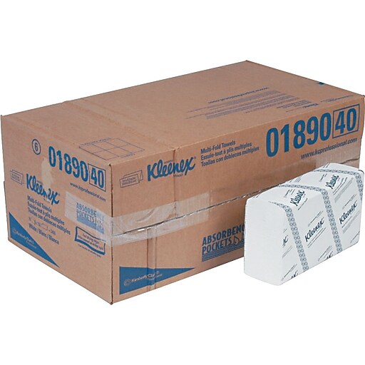 Kleenex® Multifold Paper Towels, White, 150 Sheets/Pack, 2400/Case