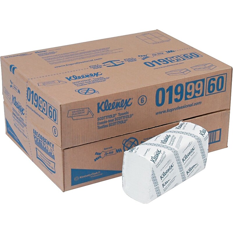 Scottfold Recycled Multifold Paper Towels, 120 Sheets/Pack, 16 Packs/Carton (01999) image 1