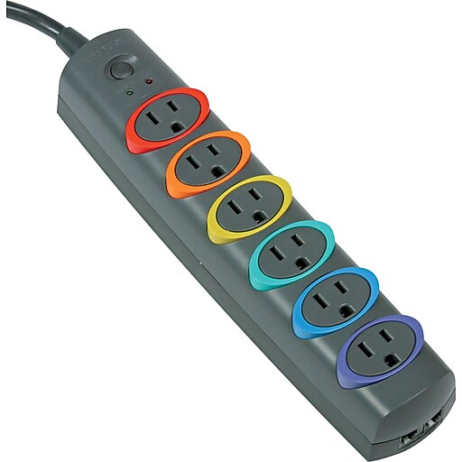 Kensington 6 Outlet Surge Protector, 7' Cord (62147) at Staples
