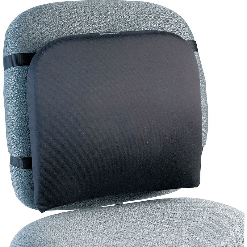 Kensington® Memory Foam Back Rest Support, Adjustable Straps, Black (82025) image 1