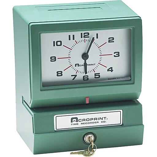 Acroprint Model 150 Punch Card Time Clock System, Green (150NR4) Staples