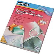 Apollo Quick Drying Transparency Film with Sensing Stripe, Clear, 8 1/2" x 11", 50/Pk (CG7033S)