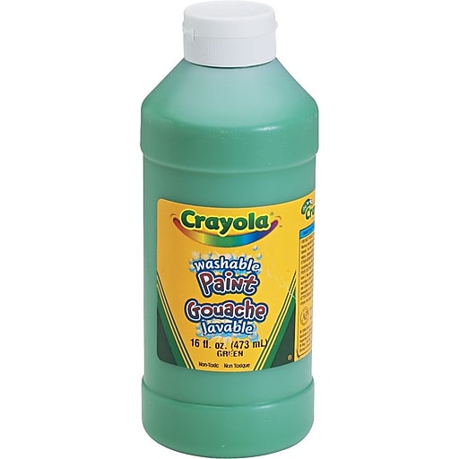Crayola Washable Paints, Green, 16 oz. (54-2016-044)