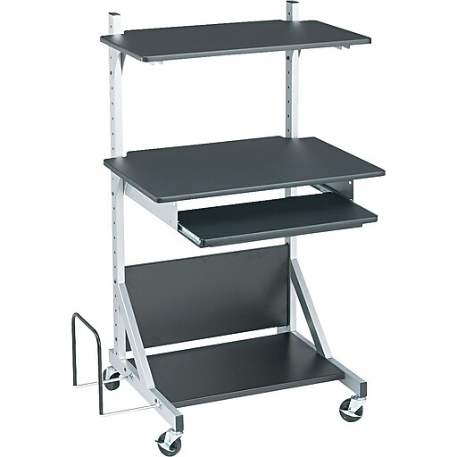 Balt 42551 Alekto Compact Sit & Stand Workstation, Gray Staples