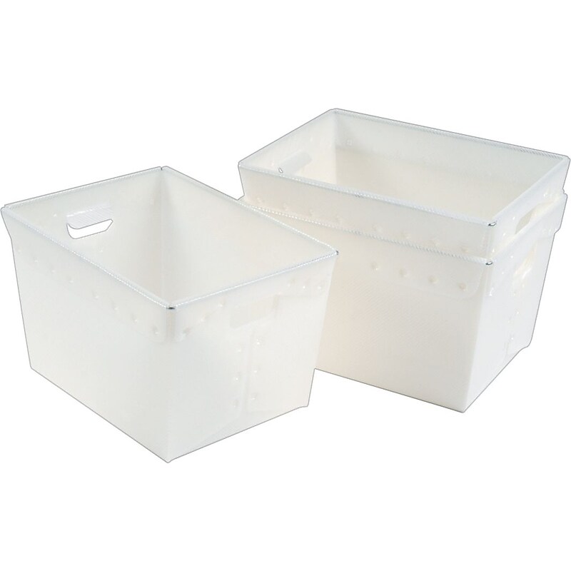 Safco Polyethylene Mail Totes, White, 3/Carton (90225) image 1