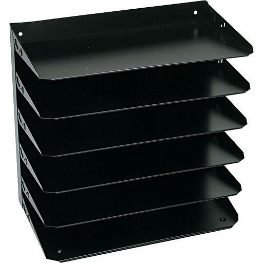 STEELMASTER® LegalSize Horizontal Organizer, 6 Tiers, Black (2646HLBK