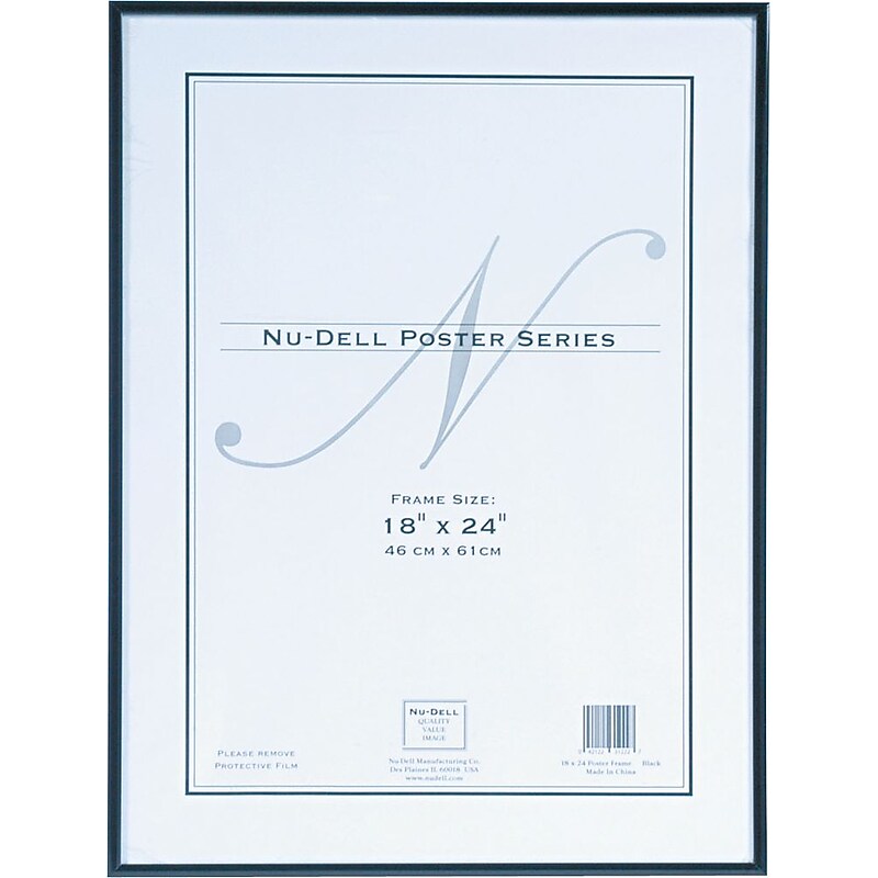 NuDell™ Metal Poster Frame, Black, 18" x 24" image 1