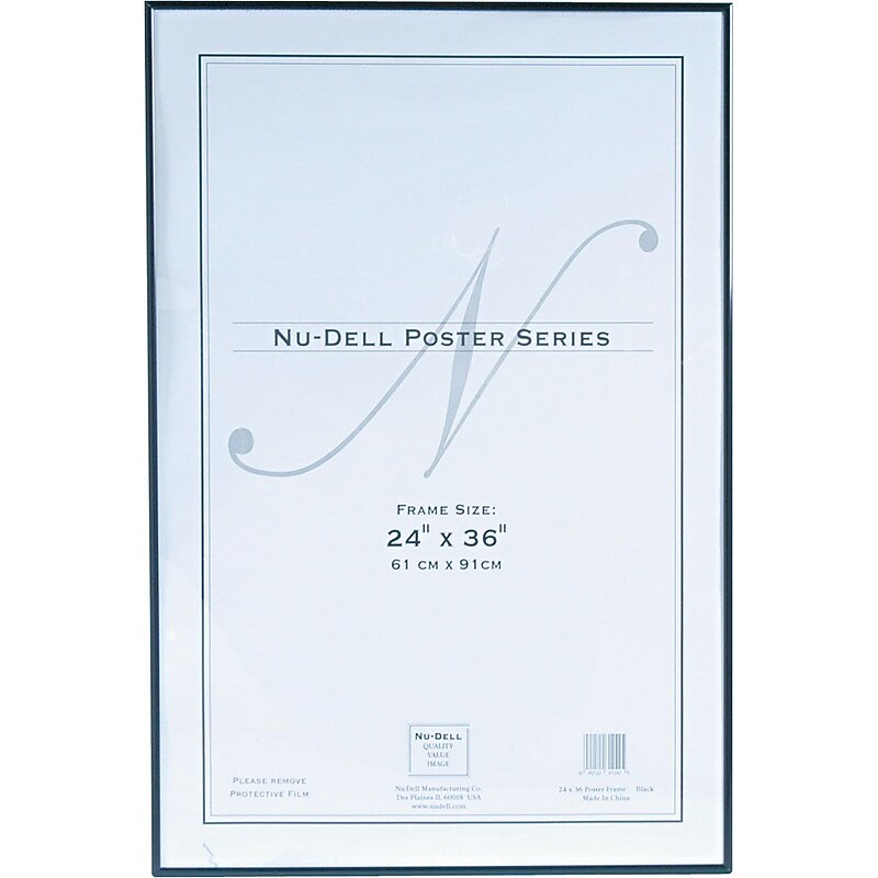 NuDell 24" x 36" Metal Poster Frame, Black  (NUD31242) image 1