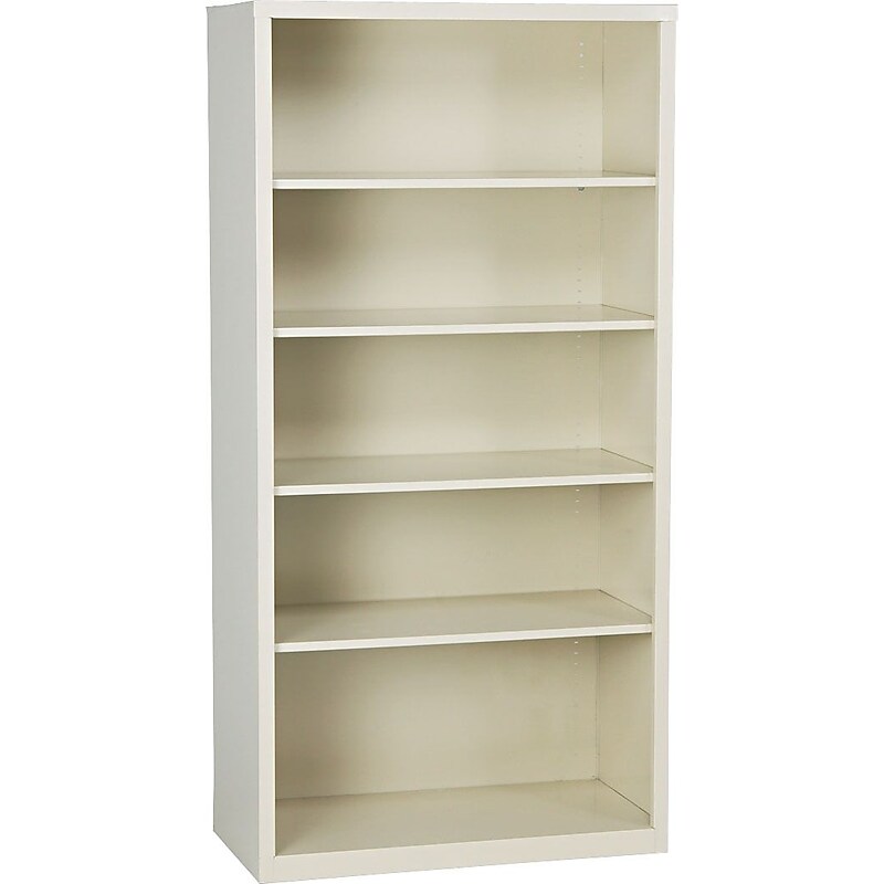 Alera Heavy-Duty Metal Bookcase, Putty image 1