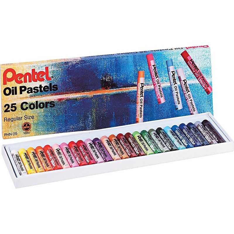 Oil Pastel Set with Carrying Case, Assorted Colors, 25 Pastels per Set image 1