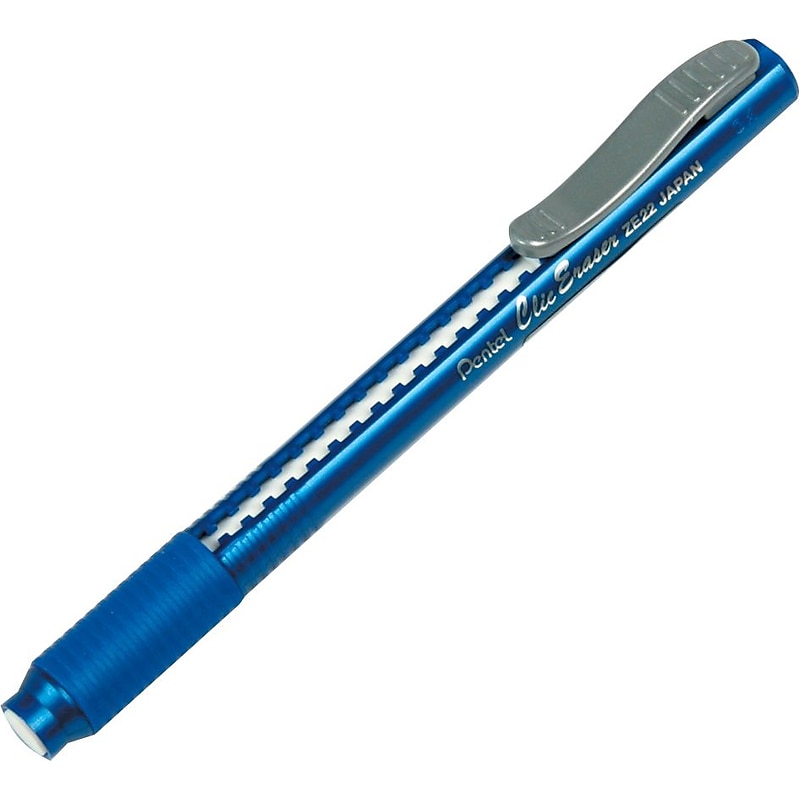 Pentel Clic Eraser Stick, Blue Barrel, Each (ZE22C/ZE21C) image 1
