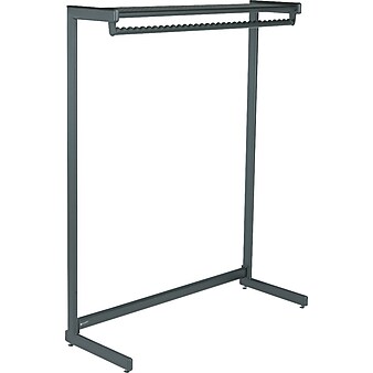 Quartet® One-Shelf Garment Rack, Freestanding, 48", Black