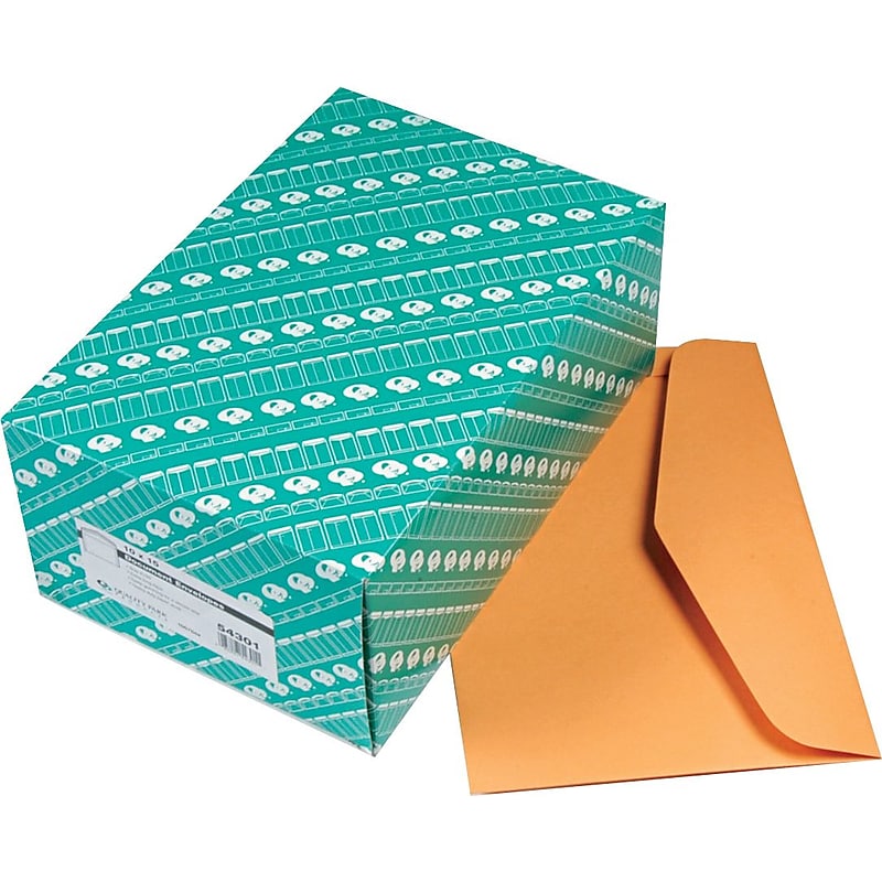 Quality Park Gummed Kraft Catalog Envelope, 10" x 15", Light Kraft, 100/Box (54301) image 1