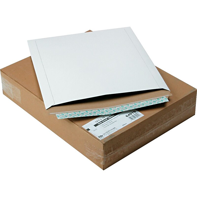 12 3/4" x 15" Quality Park Redi-Strip™ Photo / Document Envelopes,  White Paperboard, 25/Bx (QUA64019) image 1