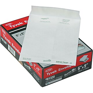 Tyvek Sobres De 10 X 13 Pulgadas, Resistentes A Desgarros, Construcción Tyvek® Y Fácil Cierre Autoadhesivo, Color Blanco Brillante, Paquete De 15 Unidades, 10 X 13 Pulgadas