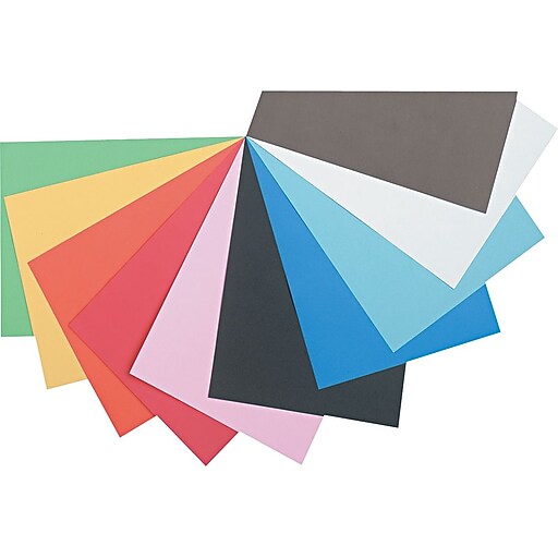TruRay® Sulphite Construction Paper, 12" x 18" , Assorted Colors, 50