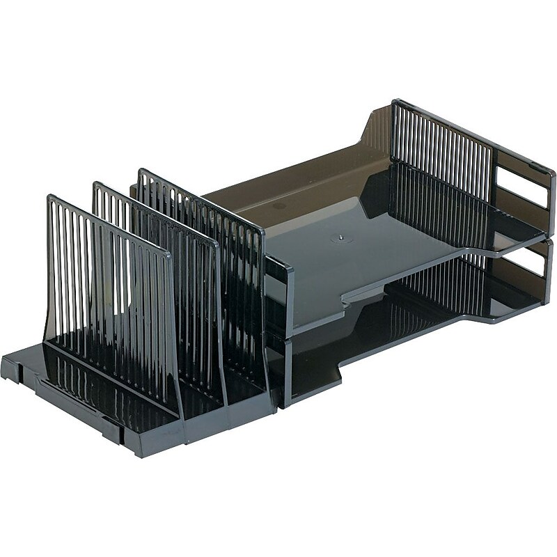 Rubbermaid Stackable® Smoke Plastic Combination Sorter image 1