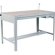 Safco® Precision 4-Post Drafting Table Base, Gray, 35 1/2"H x 56 1/2"W x 30 1/2"D