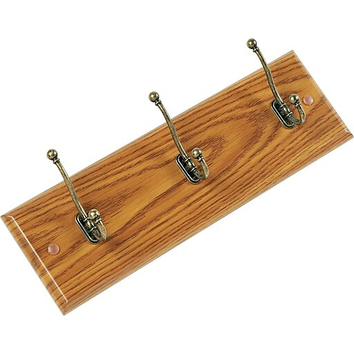 Shop Staples for Safco Oak Finish 3 Hook Wall Rack
