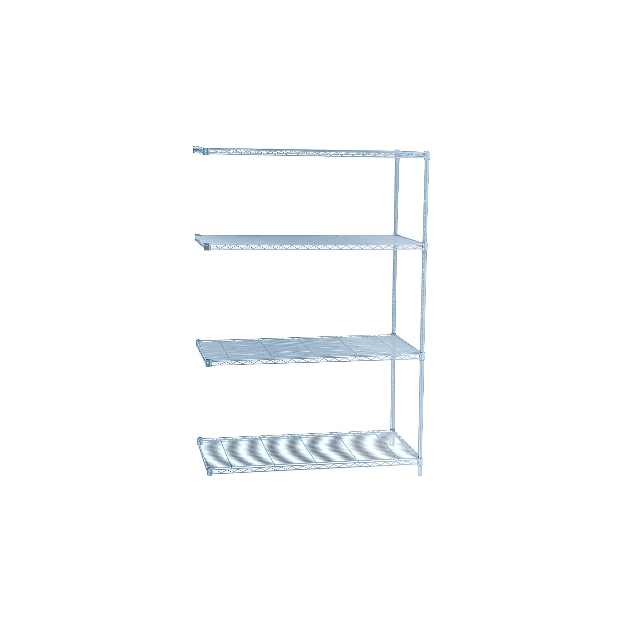 Safco Industrial 4-Shelf Wire Stand Alone, 48.03″, Metallic Gray (5295GR) Sansujyuku sansujyuku.com