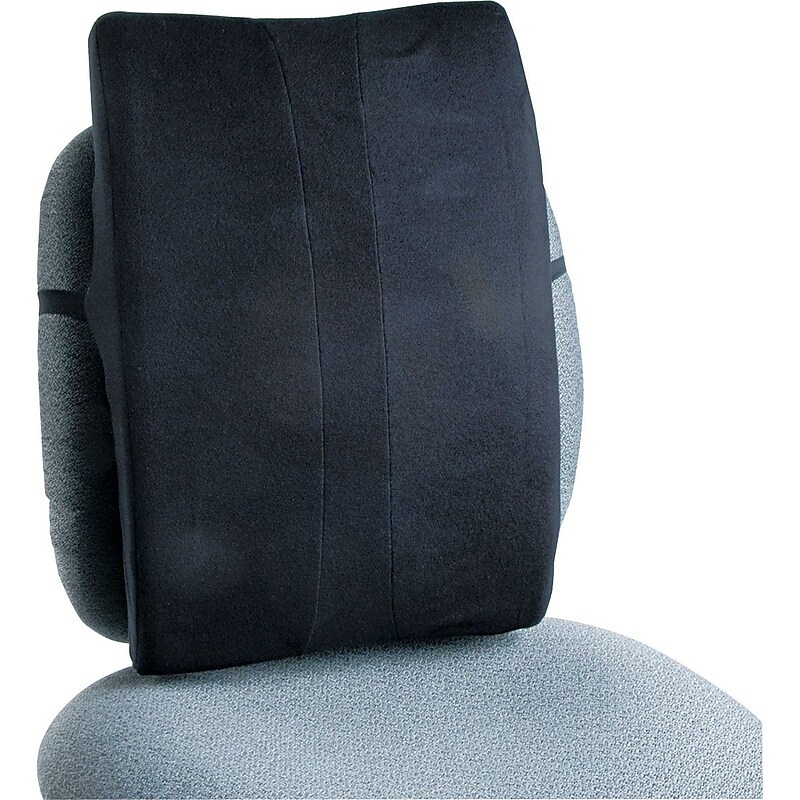 Safco Remedease Polyester Full-Height Back Support, Black, 5/Pack (71301) image 1