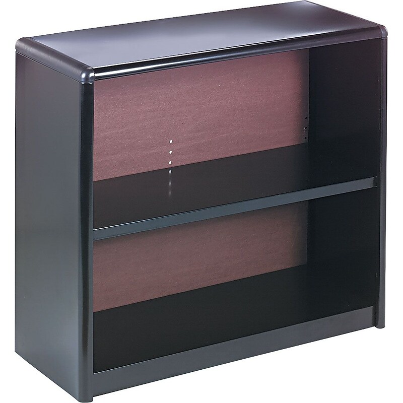 Safco ValueMate Economy 28"H 2-Shelf Steel Bookcase, Black (7170BL) image 1