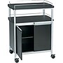 Safco 3-Shelf Metal Mobile Kitchen Cart with Lockable Wheels, Black (8964BL)~#|#~s0173044_sc7