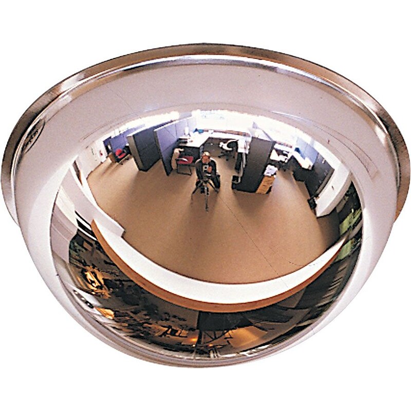 See All Full Dome Convex Safety/Security Mirror, 18" dia., 300 sq. ft. Viewing Area image 1