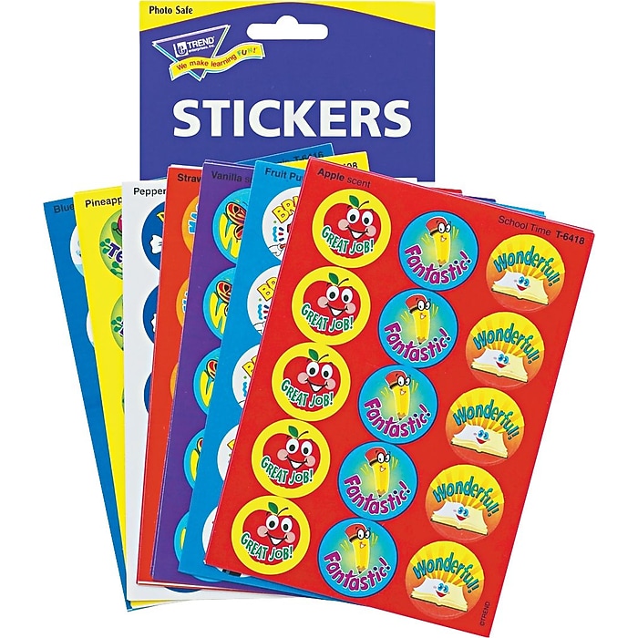 Trend Enterprises Stinky Stickers Scratch-and-Sniff Variety Pack