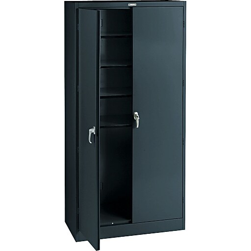 Tennsco Steel Storage Cabinet, Black, 78"H x 36"W x 18"D ...