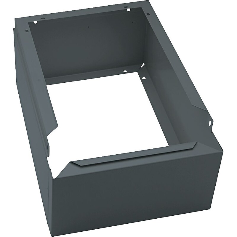 Tennsco Closed Locker Base, Medium Gray, 6"H x 12"W x 18"D (CLB1218MG) image 1