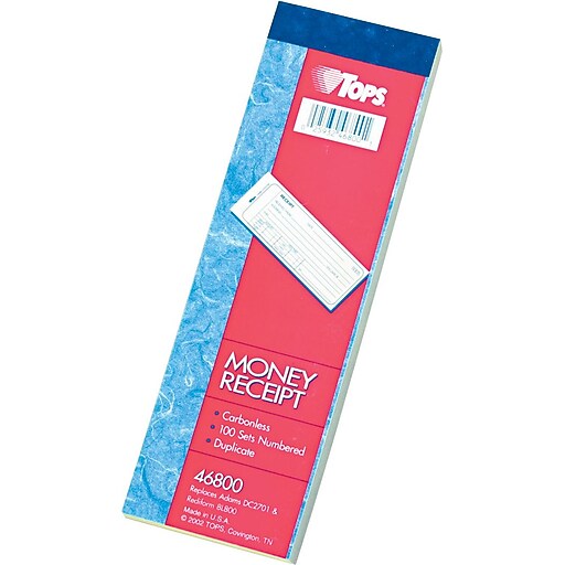 Shop Staples for TOPS® Money/Rent Receipt BookMultiple Parts, Ruled, 2