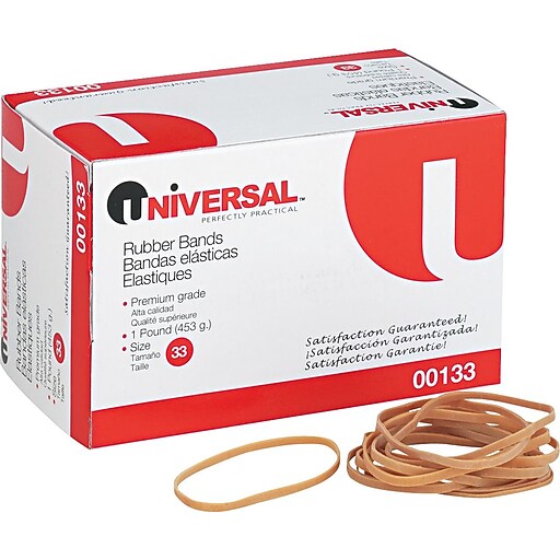 Shop Staples for Universal Boxed Rubber Bands, Size 33, 3 1/2"L x 1/8"W