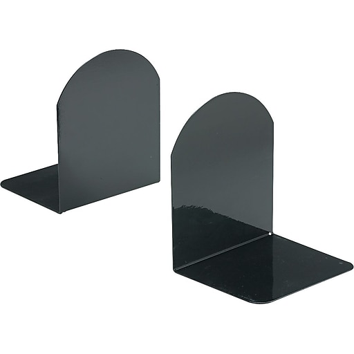 Metal 6 x 5 x 7 Bookends Black UNV54071 Magnetic 