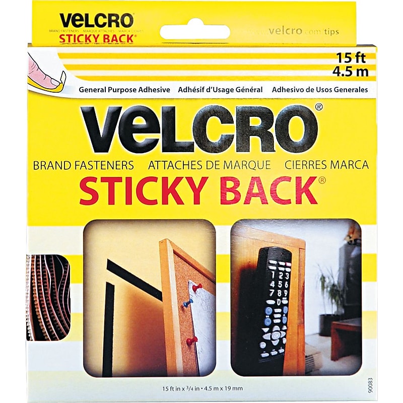 Velcro® Sticky Back Roll Fastener, 0.75" x 15', Beige (VEK90083) image 1