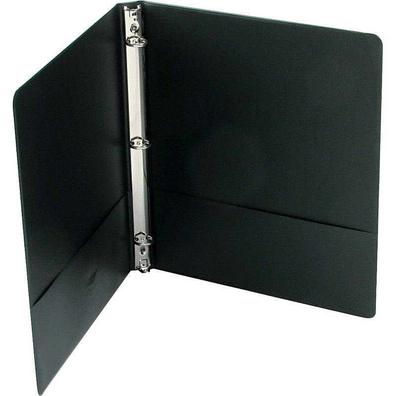 Wilson Jones 368 1/2" 3-Ring Flexible Poly Binders, Black (WLJ36813NB) image 1
