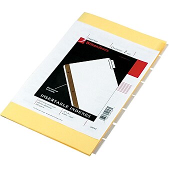 Wilson Jones Gold Line Legal Dividers, Clear Tabs, 8 Tab Set