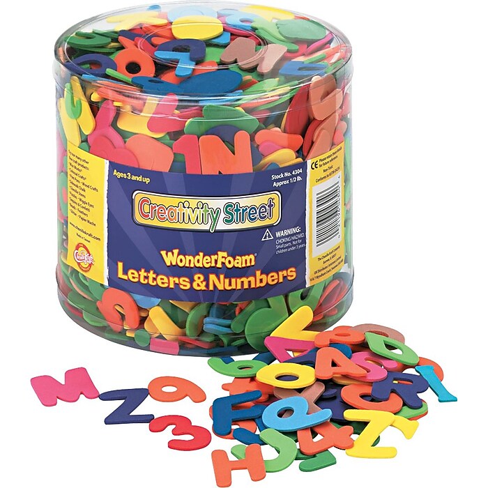 Chenille Kraft CK4304 WonderFoam Multicolor Letters and Numbers