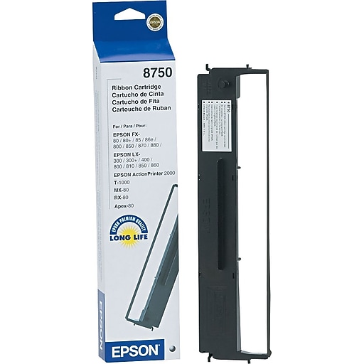 Epson Black DotMatrix Printer Ribbon (8750) at Staples