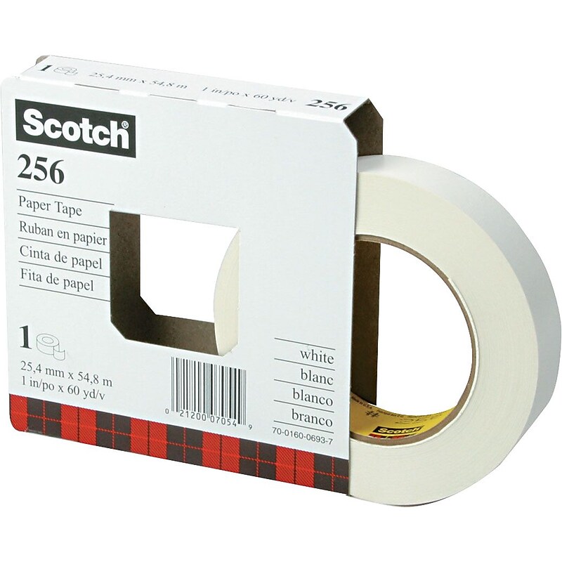 Scotch Printable Paper Tape, White, 1" x 60 yds. (256-1) image 1