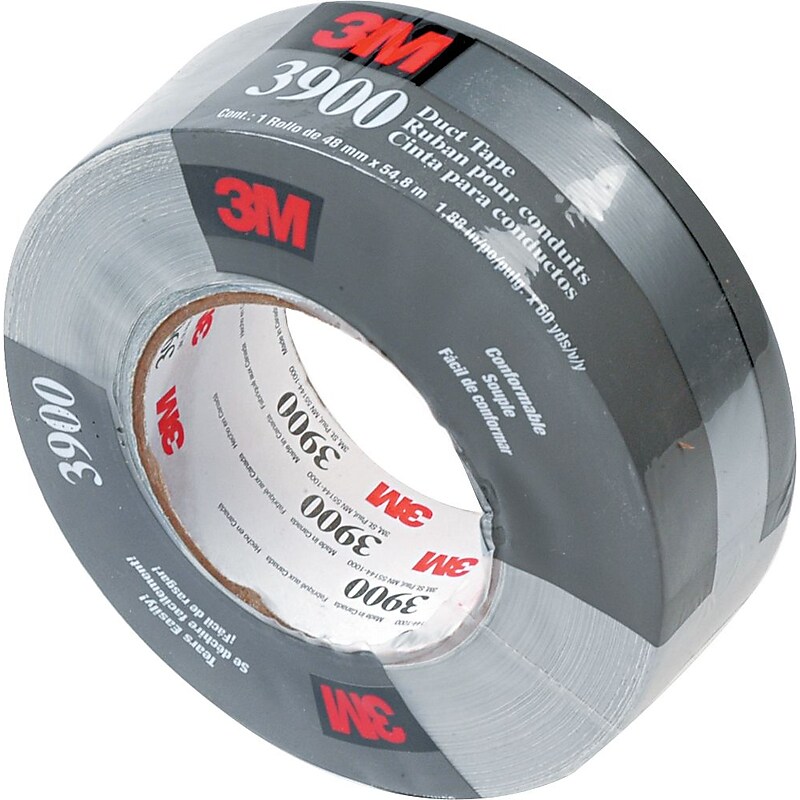3M 3900 Multi-Purpose Duct Tape, Silver, 2"x 60 Yards image 1